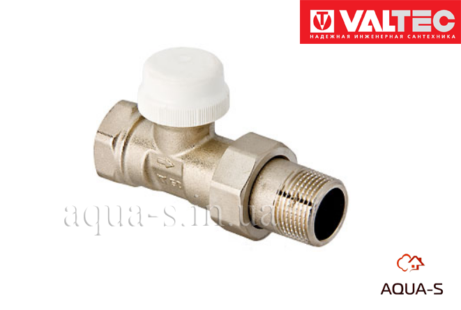 Клапан термостатичний Valtec DN 1/2" прямий радіаторний (Італія) VT.032.N.04, фото 1