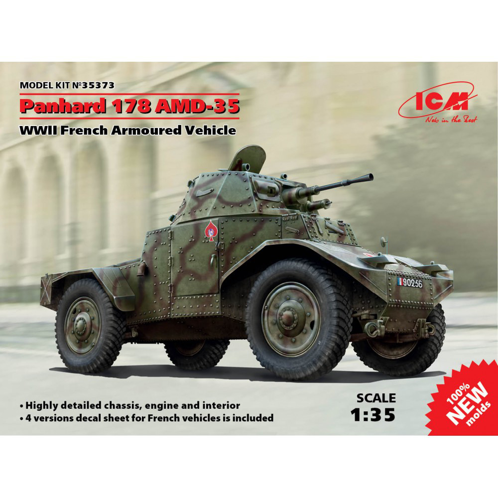 Французький бронеавтомобіль ІІ МВ Panhard 178 AMD-35. 1/35 ICM 35373