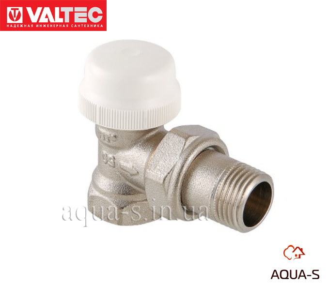 Клапан термостатичний Valtec DN 1/2" кутовий радіаторний (Італія) VT.031.N.04, фото 1