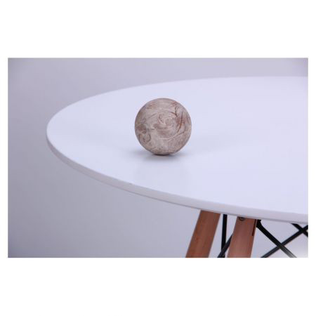 Стол круглый лофт обеденный Helis МДФ Белый на деревянных ножках для кухни, столовой, гостиной, кафе баров AMF - фото 4 - id-p416159096