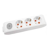 Колодка 3 з з/к (ВИМИКАЧ) білий Vera Vi-Ko