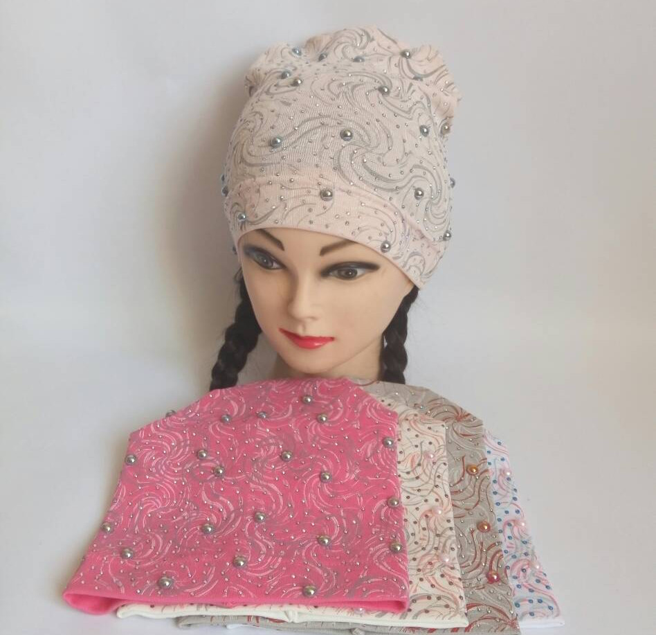 Дитяча шапочка для дівчинки 95% котон р 52