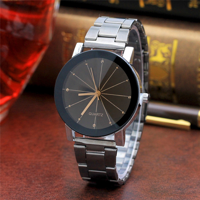 Жіночий годинник Classic black з металевим браслетом, жиночий годинник на браслеті, кварцовий наручний годинник