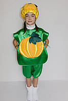 Карнавальный костюм Тыква №1 из атласа для детей 3-6 лет