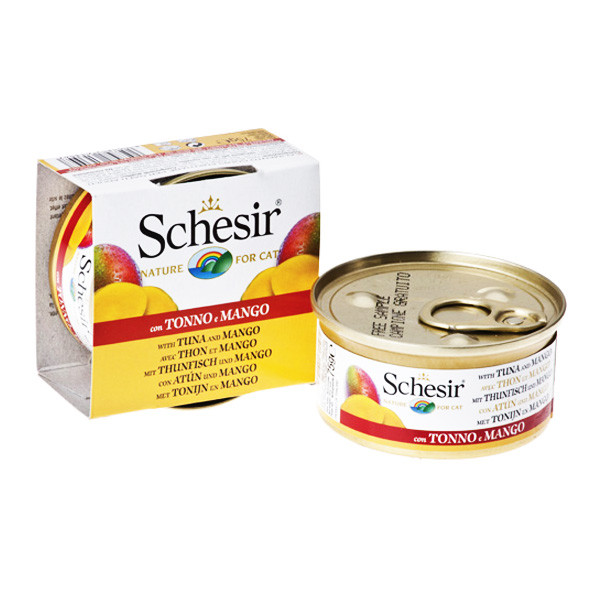 Schesir Tuna Mango вологий корм тунець з манго, банку 75 г