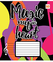 Нотная тетрадь А5 12 л. YES Music Heart 761286