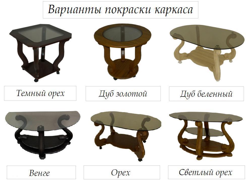 Стол журнальный МС-13 Бриз, каркас Темный орех (Структурный) стекло Бронза (Антоник ТМ) - фото 2 - id-p746818031