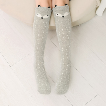 Гольфи - сірі панчохи Лисичка з вушками, фото 1