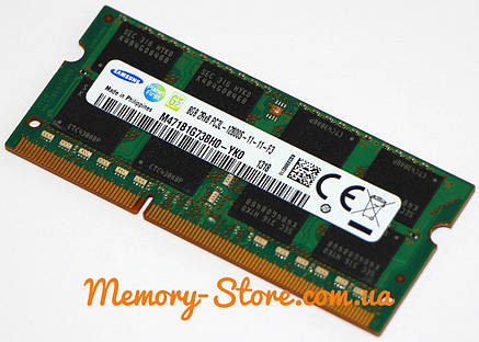 Оперативна пам'ять для ноутбука SAMSUNG DDR3 8GB PC3L-12800S 1.35 V SODIMM (б/у), фото 2