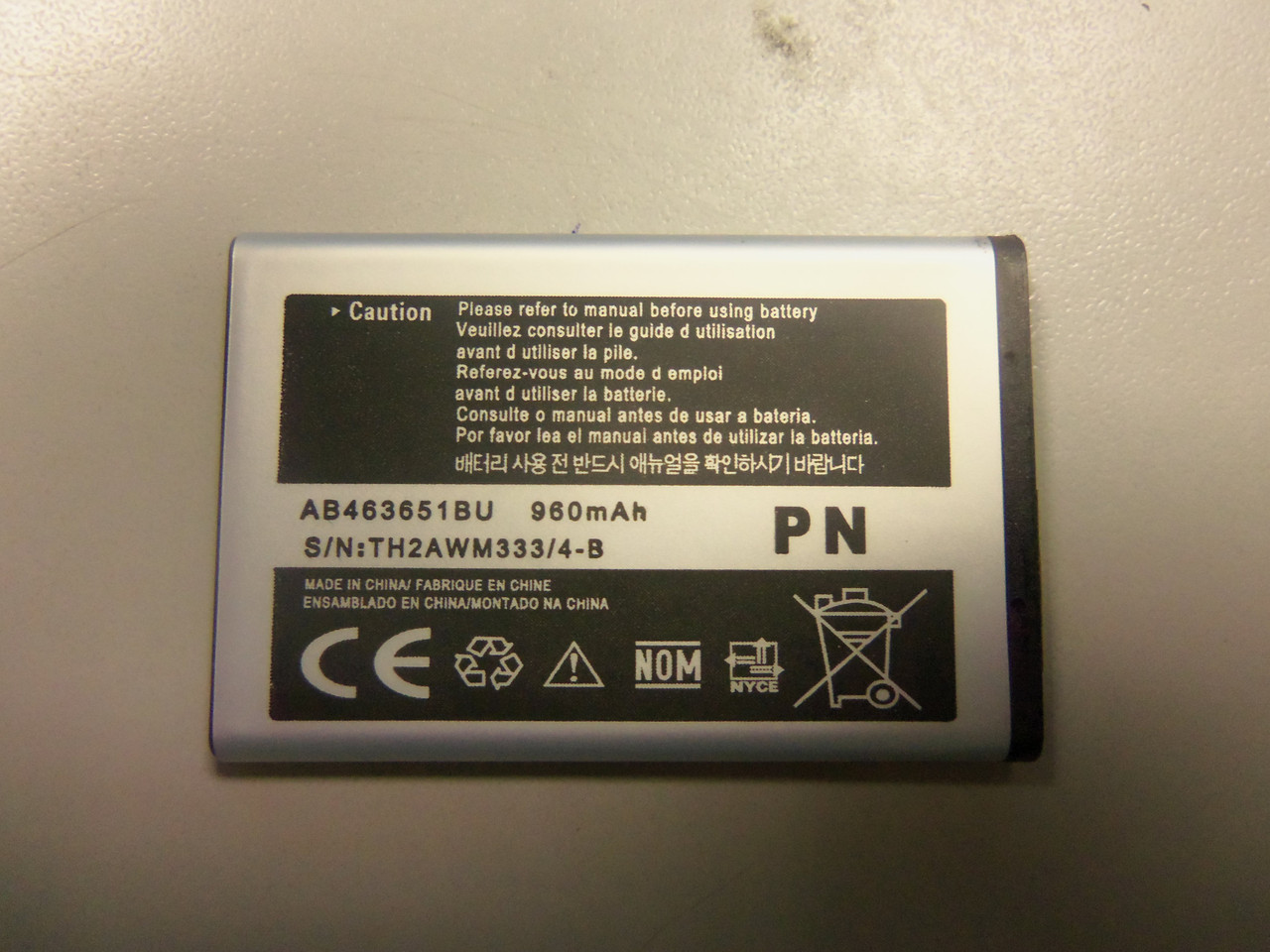 Аккумулятор SAMSUNG GT3650/5610 (960 mAh) АВ463651BU АААА класс - фото 4 - id-p360840853