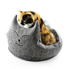 Будиночок для тварин "Коте" з подушкою, Digitalwool