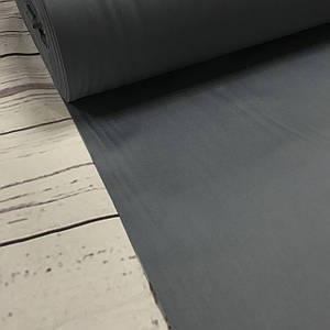 Тканина сатин антрацит однотонна (ТУРЦІЯ шир. 2,4 м) № 31-381s ОТРЕЗ (1*2,4)