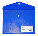 Папка-конверт A-5, 1707T матова, щільна, кнопка, 22х17см, фото 8