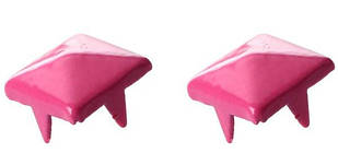 Заклепки пірамідки, крабіки 9 мм, рожеві