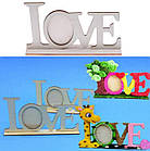 Дерев'яна рамка LOVE, заготівка для декорування, фото 3