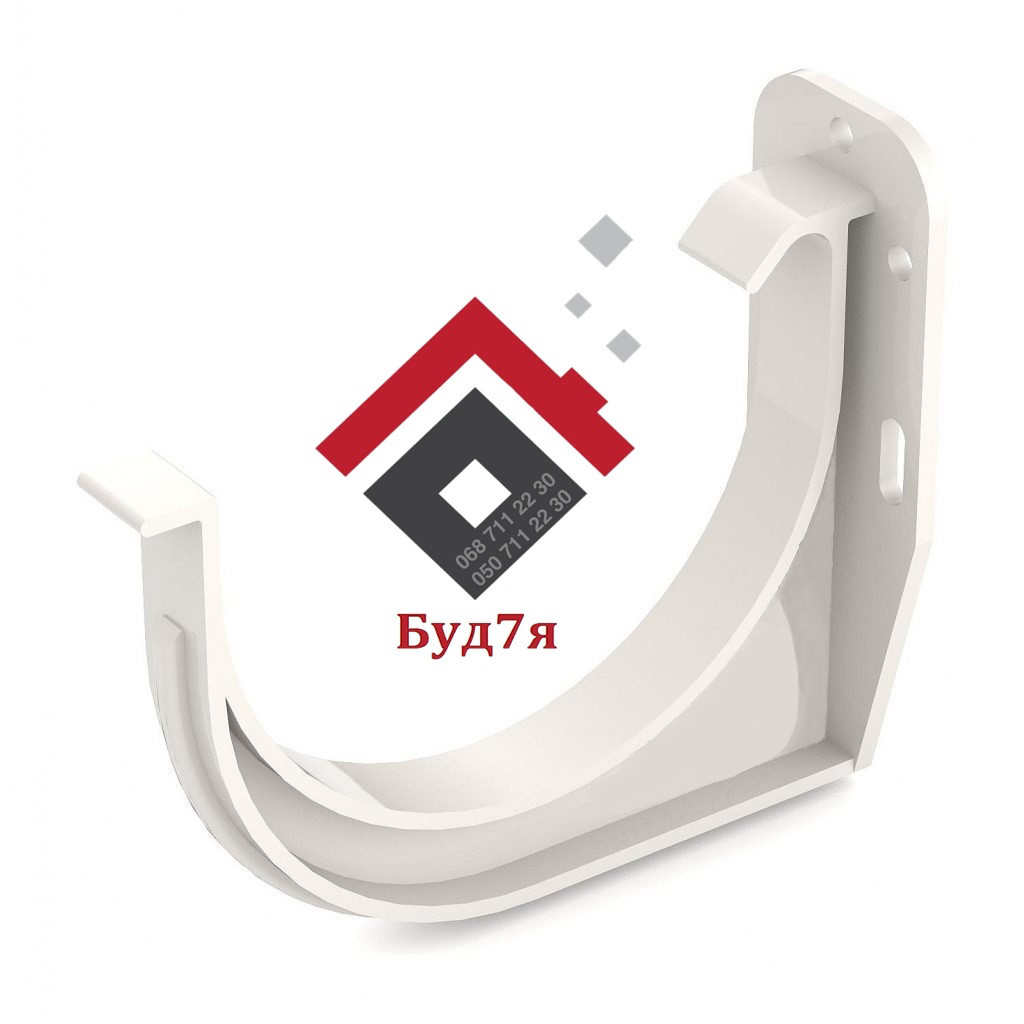 Кронштейн жолоба водостока Бриза білий, фото 1