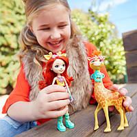 Лялька Енчантималс Жираф Джиліан і вихованець Павл Enchantimals Gillian Giraffe with Pawl