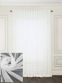 Тюль гіпюр Соренто Білий, готова тюль