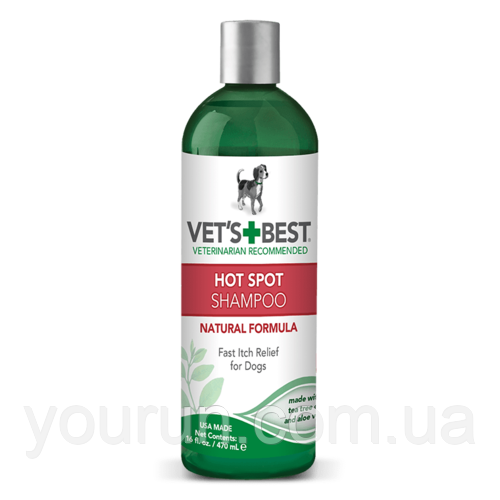 Vet's Best Hot Spot Shampoo Шампунь для усунення подразнення, запалення і свербежу, 470 мл