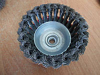 Щетка по металлу чашечная Ø 85 мм для болгарки из плетеной проволоки