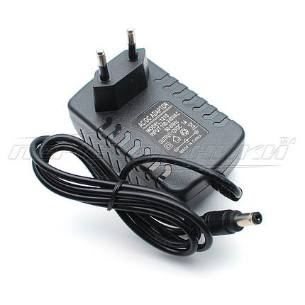 Імпульсний блок живлення 12 V 1 A (12 Вт), штекер 5.5х2.5 мм, 0.9 м (добру якість), фото 1