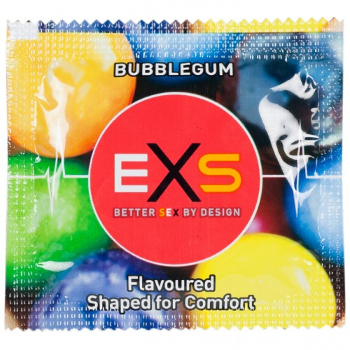 Оральні презервативи зі смаком жувальної гумки EXS Bubblegum, 1 шт.