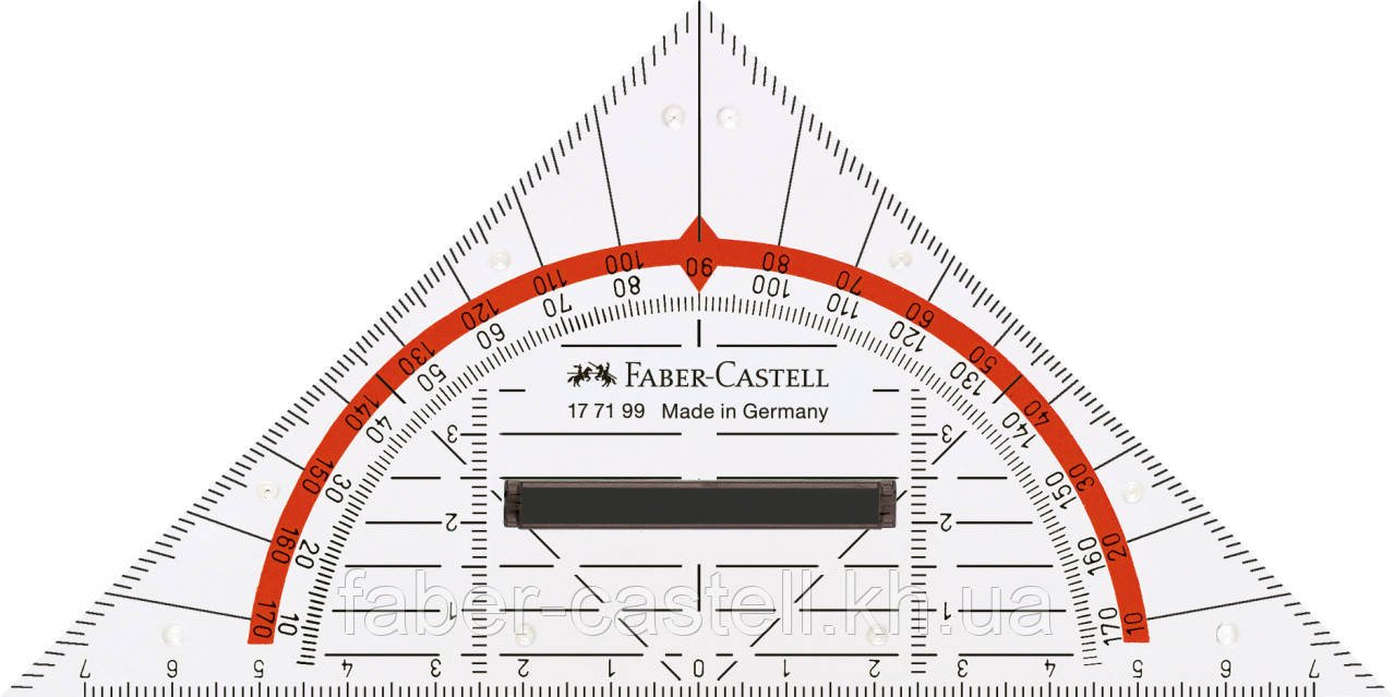 Багатофункціональний трикутник зі знімним тримачем Faber-Castell,  довжина 14 см, 177199