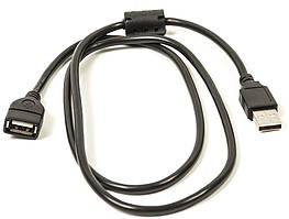 Кабель PowerPlant USB 2.0 AF – AM, 1.0 м, One ferrite 2162235