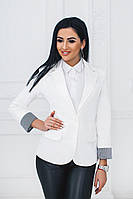 Модный женский удлиненный пиджак с регулирующимся рукавом и шлицей сзади р.42-54 светлые тона. Арт-4068/58