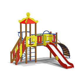 Дитячий ігровий комплекс Місток (дитячі майданчики) Гірка та спіральний пілон