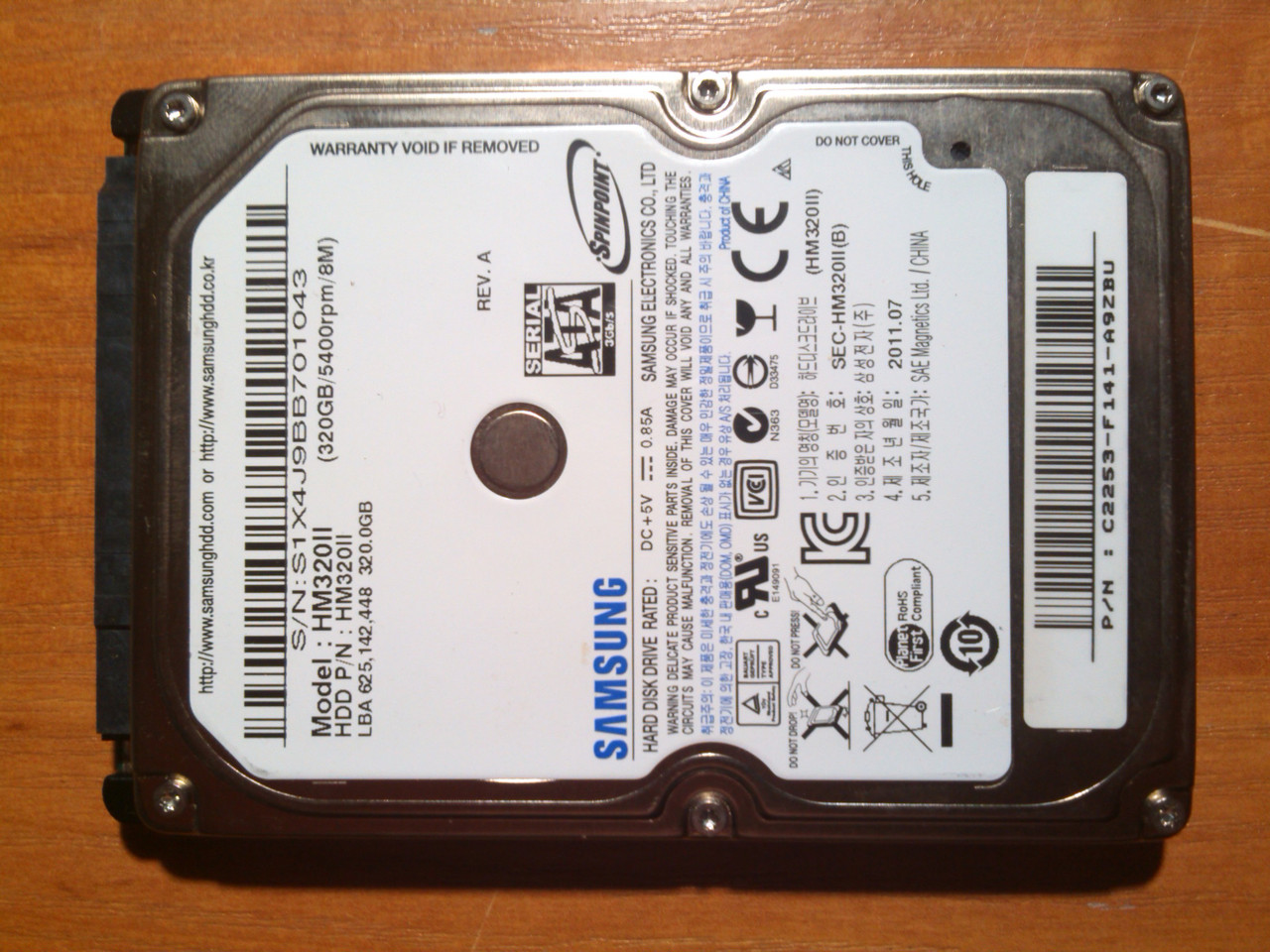 HDD 320GB 5400rpm SATAII Різних виробників. Гарантія!