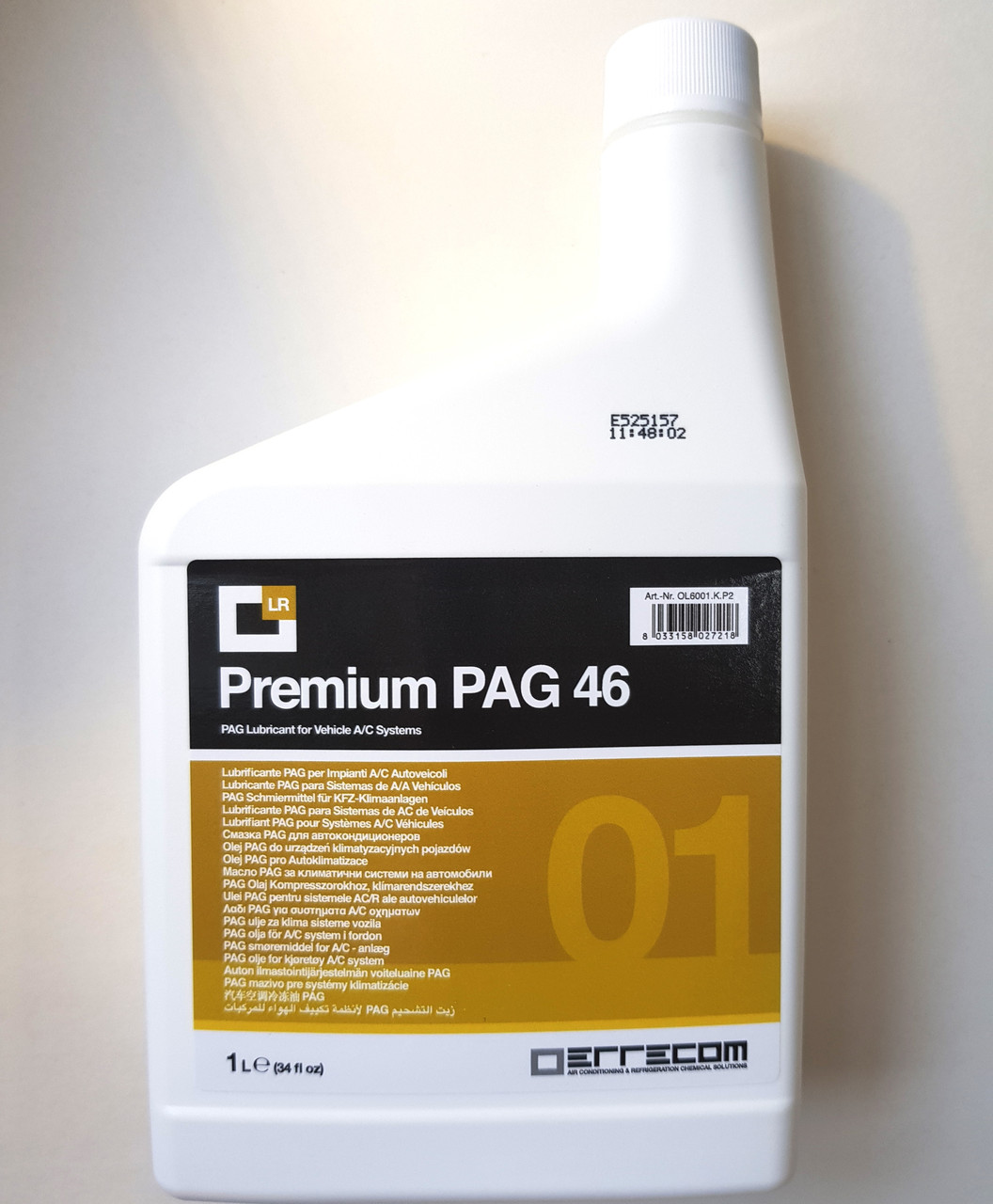 ⇛ Купить Масло для автокондиционеров Errecom Premium PAG 46 1LT OL6001 ...
