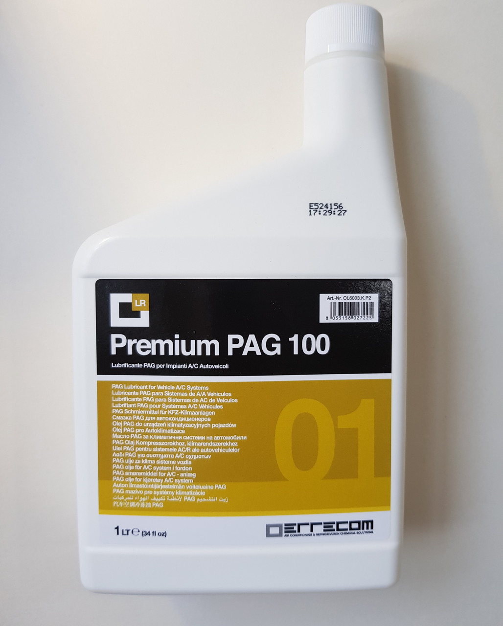 Олива для автокондиціонерів Errecom Premium PAG 100 1LT OL6003.K.P2