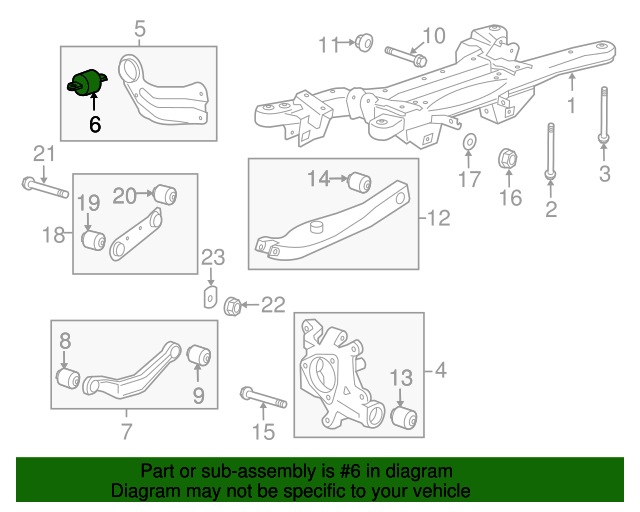 Сайлентблок продольного рычага задней подвески GM 22927294 OPEL Insignia & CHEVROLET Malibu & Buick Regal - фото 6 - id-p430229049