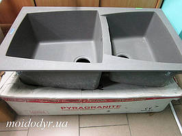 Гранітна кухонна, мийка Pyramis Caldera 51х86 1 3/4В iron grey