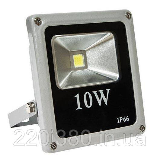 Прожектор LL-830 1LED 10W білий 6400K 230V (117*125*36mm) Срібло IP66
