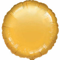 Шар " Круг золото " фольгированный - 45 см. диаметр
