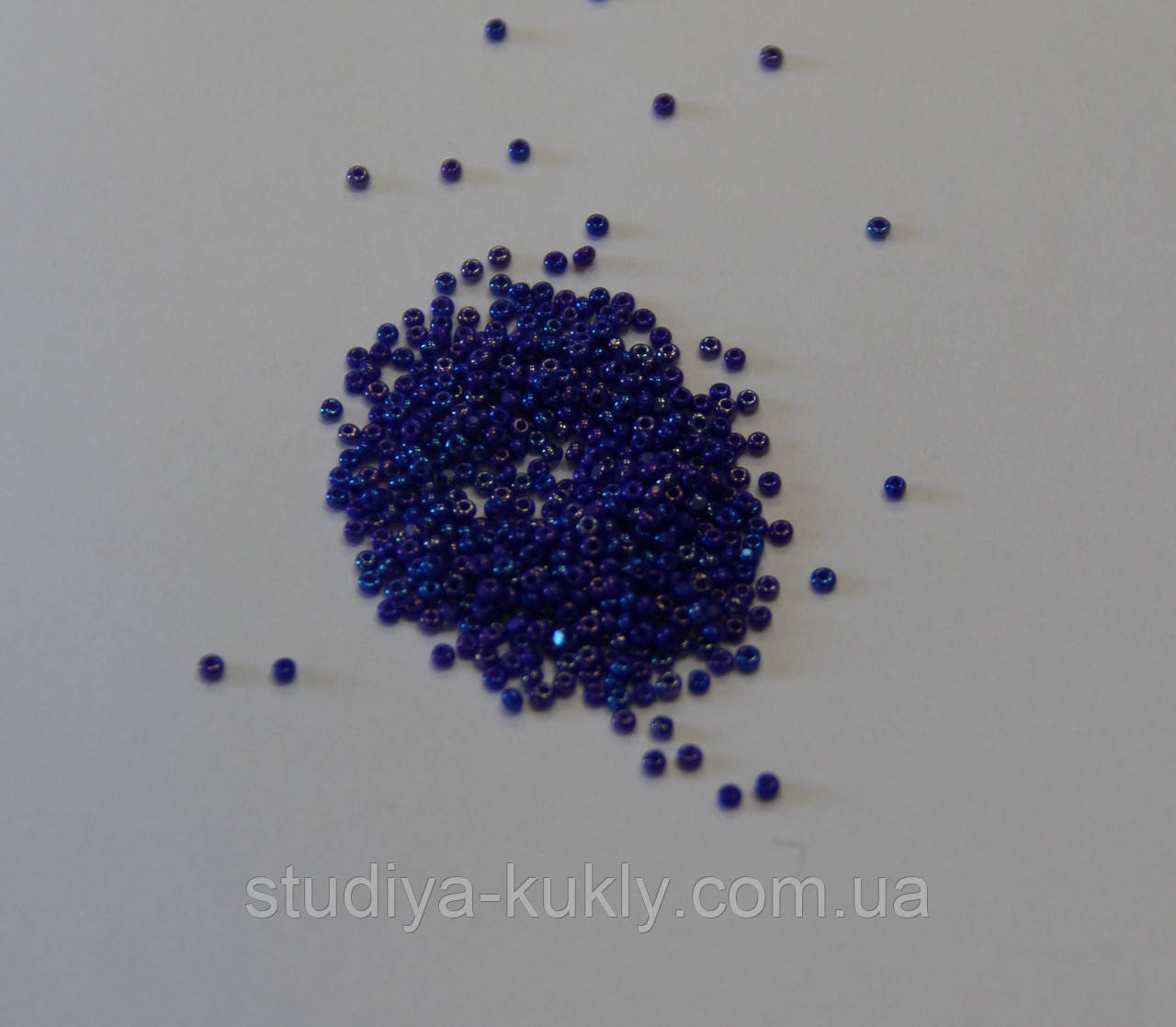 Бісер чеський, мікро. Пресциоза. №13 Колір синій бензин, непрозорий. Шарлотта. арт 38233. Упаковка 10 грам, фото 1