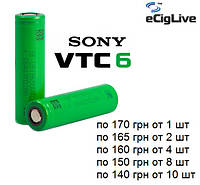 Высокотоковые аккумуляторы Sony VTC6 3100 mAh 30A 18650 Original