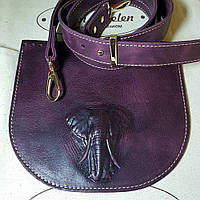 Клапан для сумки. "Слон". Колір Бордо.