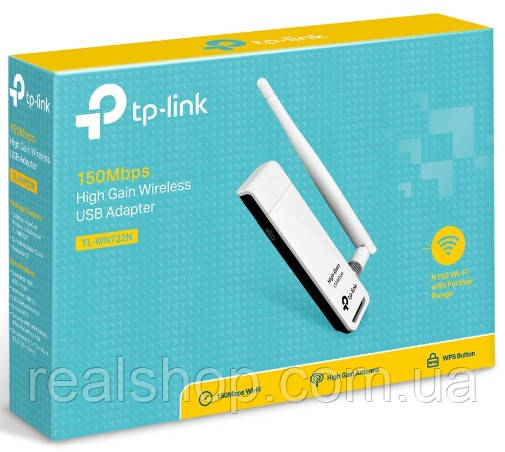 Бездротовий мережевий адаптер TP-LINK TL-WN722N v3.2