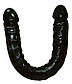 Двосторонній фаллоїмітатор Ultra-Dong black, 43х4 см., фото 2