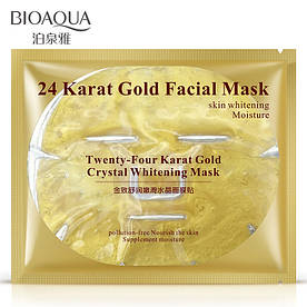 Маска-патч для особи освітлююча з золотом 24К BIOAQUA 24K Gold Crystal Whitening Mask (60г)