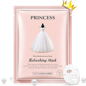 Маска-серветка для особи освіжаюча з перлами BIOAQUA Princess Refreshing Mask (30г)