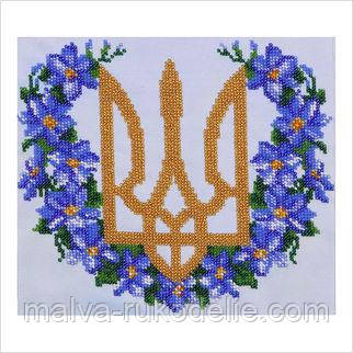 Схема для вишивання бісером "ГЕРБ З БАРВІНКОМ", фото 1