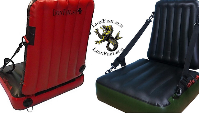 Крісло LionFish.sub Надувне Сидіння в Човен або Байдарку з Регулюванням Нахилу Спинки, Універсальне з ПВХ