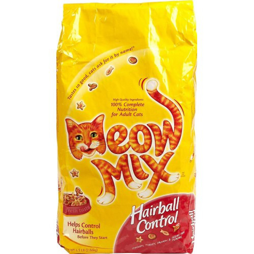 Meow Mix Hairball Control (Мяу Мікс) корм для дорослих кішок для виведення грудочок вовни 6.44 кг