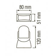 Вуличний інфрачервоний датчик руху HL 487 (MEGANE) IP65 білий, фото 3