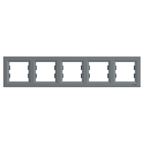 Рамка 5-місцева горизонтальна Сталь Asfora Schneider Electric EPH5800562