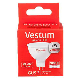 Світлодіодна лампа Vestum 3W MR16 GU5.3 Білий світ